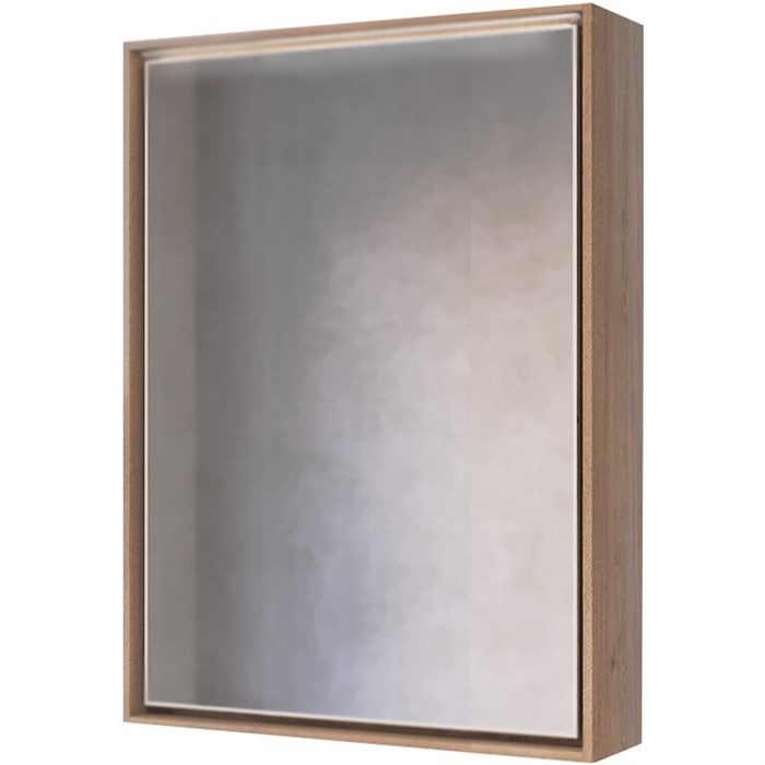 Raval FRAME Fra.03.60/DT Зеркальный шкаф с подсветкой и розеткой 60 см. - фото 16528