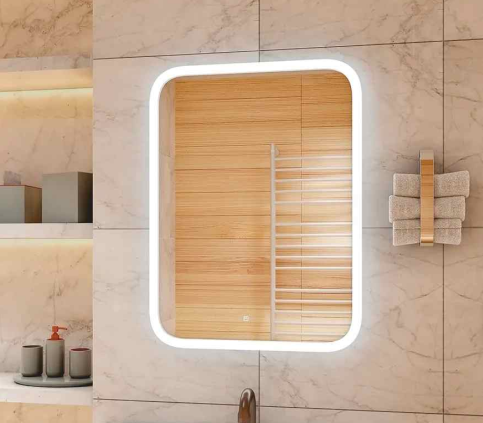 Зеркало для ванной комнаты 500х700 мм Continent GLAMOUR LED - фото 26429