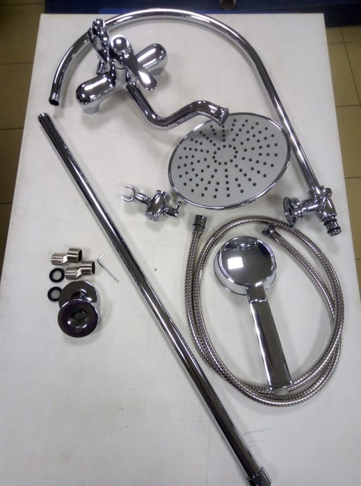 IDDIS Oldie OLDSB3Fi06 Душевая система со смесителем для ванны, верхним и ручным душем. - фото 41448