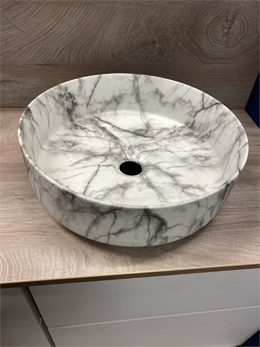 Azario BD AZ-3134 ST Раковина накладная матовая (мраморный) Размер 355*355*120 мм BD AZ-3134 ST - фото 50209