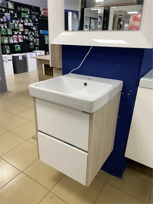 Тумба с умывальником AQUATON Сканди 45 1A251601SDB20 Белая/Дуб Верона 1A251601SDB20 - фото 52448