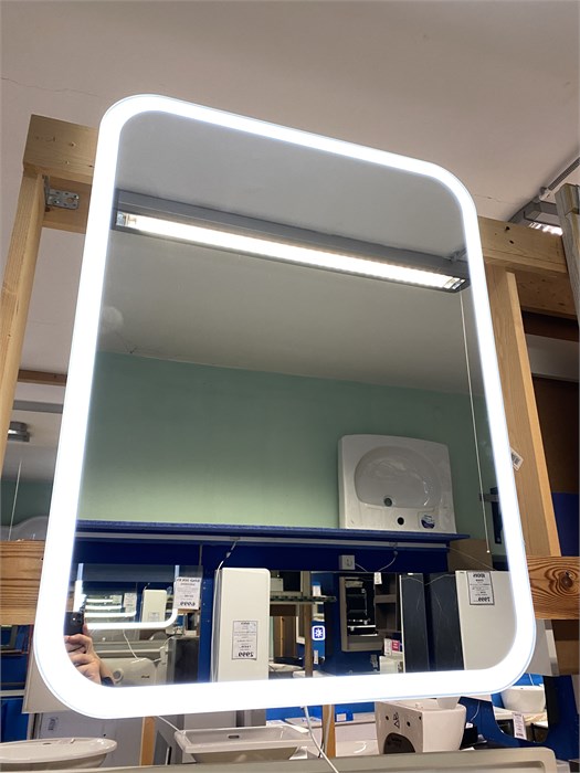 Silver mirrors "Стив-ТХ" 685х915 (сенсорный выключатель,тепл.холод.свет) зеркало LED-00002893 LED-00002893 - фото 54234