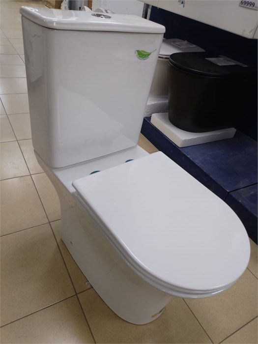 Azario FRETTA ROUND AZ-7121A  Унитаз напольный безободковый в комплекте с бачком и сиденьем микролифт. AZ-7121 A - фото 54914