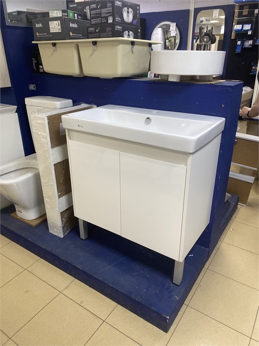 Акватон  Сканди Doors 80 BD 1A282901SD010 Тумба с умывальником (Santek Адриана 80 1WH501772), белый матовый 1A282901SD010 - фото 56027