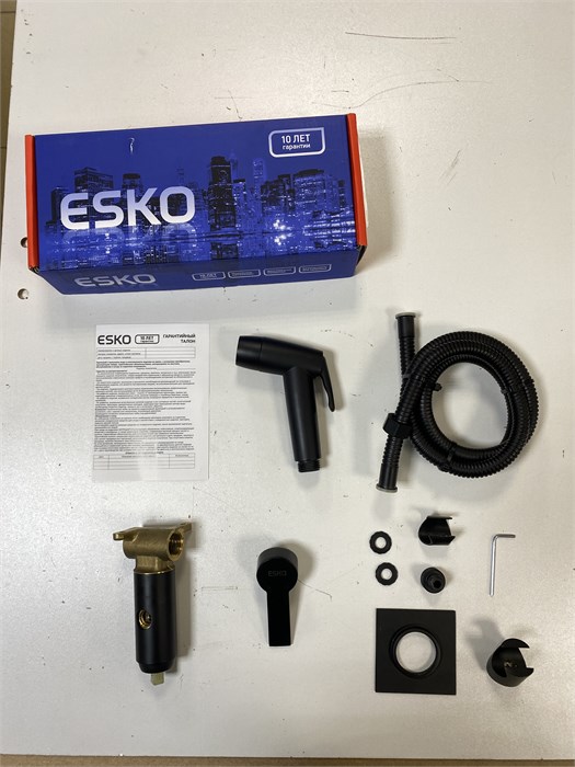 ESKO Dakar black SMHDKB Смеситель скрытого монтажа с гигиеническим душем, черный SMHDKB - фото 56695