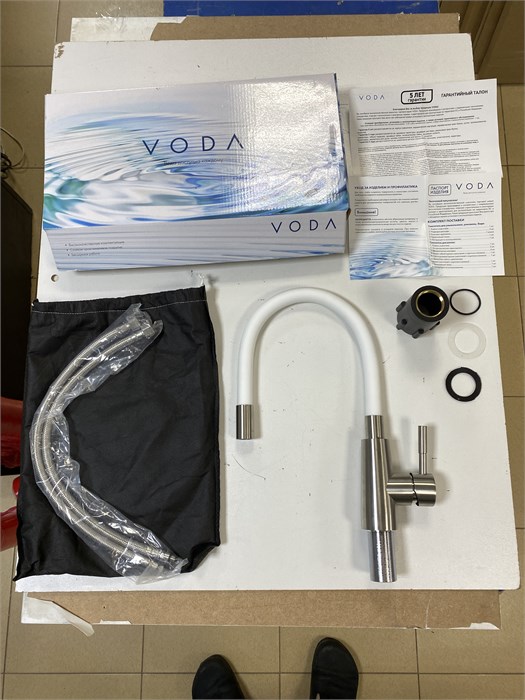 Voda K205W Смеситель для кухни, белый K205W - фото 56757
