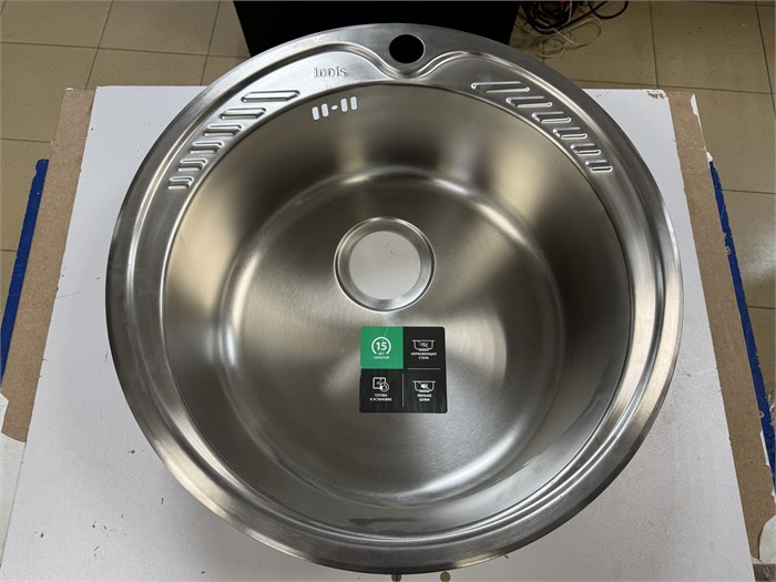 Мойка кухонная IDDIS Suno S SUN51S0i77 нерж. сталь D510 мм., шелк SUN51S0i77