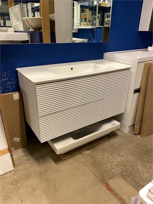 IDDIS Bild 100 BD BIL10W0i95 Тумба подвесная, 100 см, белый + Sanovit SHARP 14105-KL Раковина-столешница 105 cm (196393) BIL10W0i95 - фото 58105