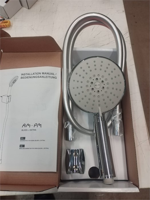 Am.Pm Bliss L BD F0113E00 Wanneset Душ.набор: ручн.душ 5 ф-ций d 120 мм, держатель, шланг 1250 мм. BD F0113E00 - фото 58564