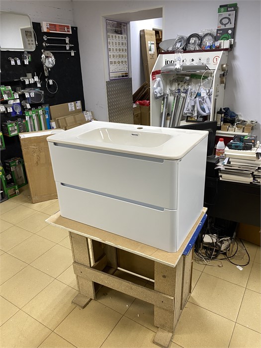 IDDIS Edifice EDI80B0i95 Тумба подвесная 80 см, голубой + IDDIS 0108000I28 BRICK EDI80B0i95 \ - фото 58651