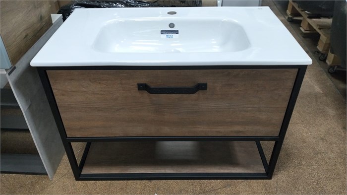 AQUATON Лофт Фабрик 1A242401LTDY0 Тумба с раковиной 80 см, подвесная, дуб кантри 1A242401LTDY0