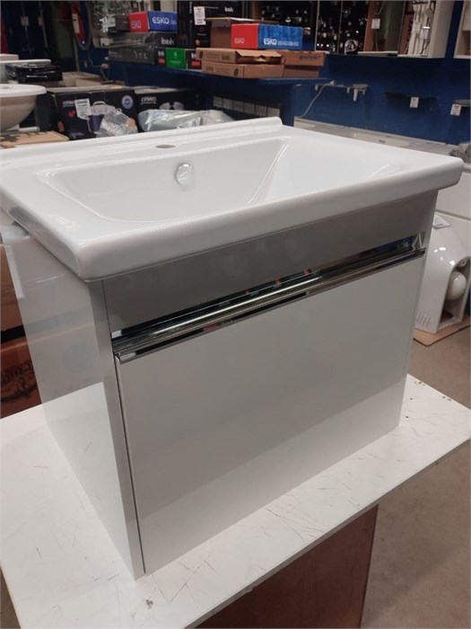 Акватон Капри BD 1A230101KP010 Тумба c умывальником 60 см, цвет: белый. Размер: 493 x 582 x 429 мм. BD 1A230101KP010