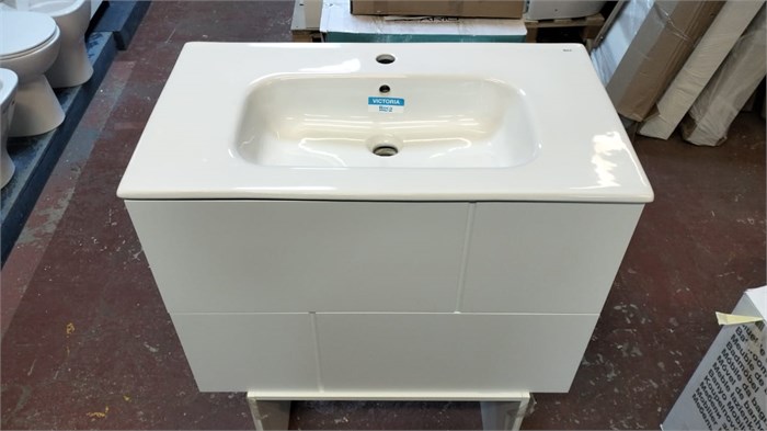 Roca Pilar A857669472 Тумба подвесная с раковиной 80 см, белая A857669472