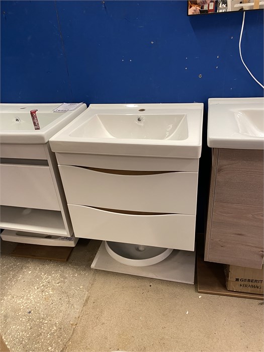 Тумба IDDIS Cloud CLO60Y0i95K, подвесная 60 см., белая/золотистый дуб CLO60Y0i95K \