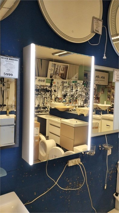 Roca Pilar 60 ZRU9303015 Зеркальный шкаф 60 см с LED подсветкой, белый ZRU9303015