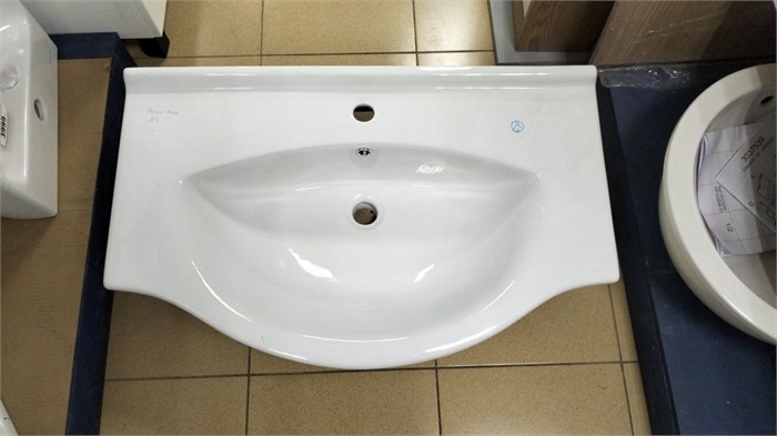 Раковина керамическая, полувстроенная, чаша в центре, размер: 80,5х51,5 см 13882