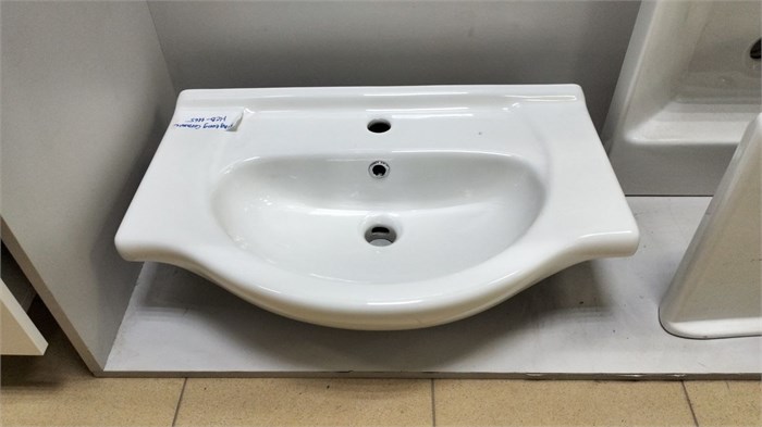 Раковина керамическая, полувстроенная, чаша в центре, размер: 65х43,5 см 13885