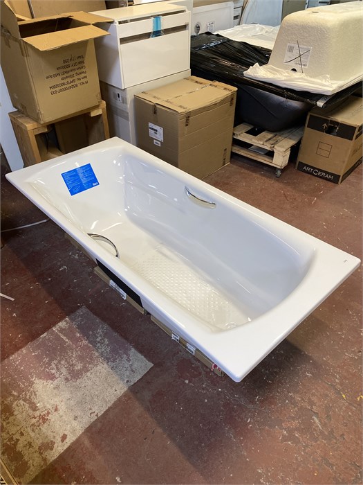 Roca Swing 2200E0000 Стальная ванна + Roca Swing 291109000 ручки для стальных ванн, хром  + Roca 291021000 Ножки для стальных ванн в комплекте. 2200E0000  \