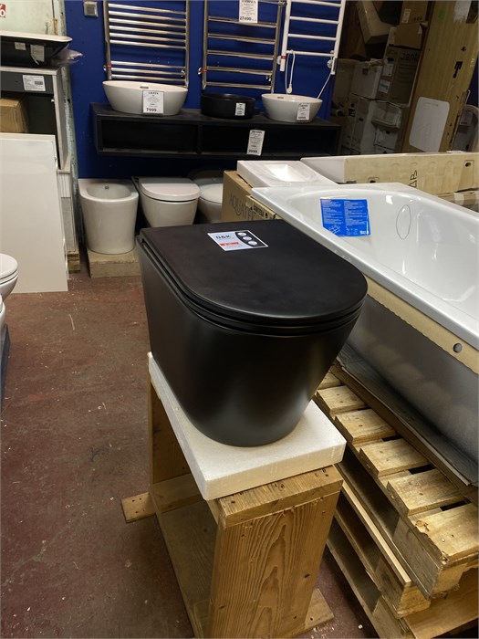 D&K DT1026025 Унитаз подвесной VENICE с сиденьем микролифт (515х355х365) (БЕЗ ОБОДКА) ЧЁРНЫЙ DT1026025