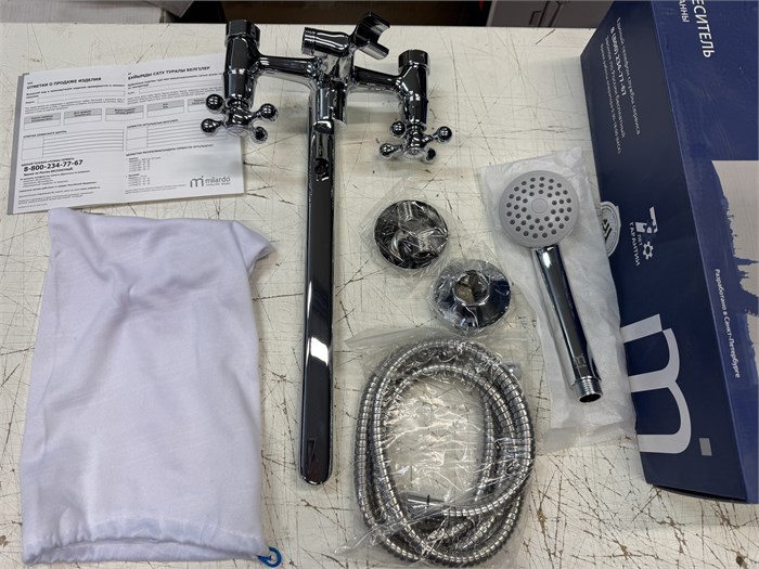 Смеситель для ванны Milardo Duplex DUPSBL2M10 с длинным изливом, хром DUPSBL2M10