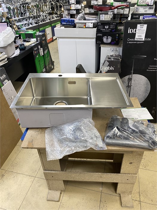 Мойка кухонная IDDIS Haze HAZ78SLi77, чаша слева, 780*510 мм., сатин HAZ78SLi77 \