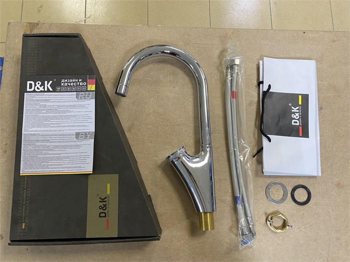 D&K Bayern.Alfeld DA1482401 Смеситель для кухни высокий хром 14354