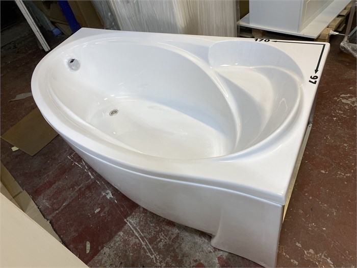 Aquatek Бетта BD 170х97 правая Ванна акриловая, на каркасе, с фронтальной панелью 14866