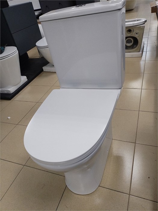 Azario Мист AZ-45 Унитаз-компакт 385х610х800 напольный, безободковый, с быстросъемным сиденьем микролифт. AZ-45