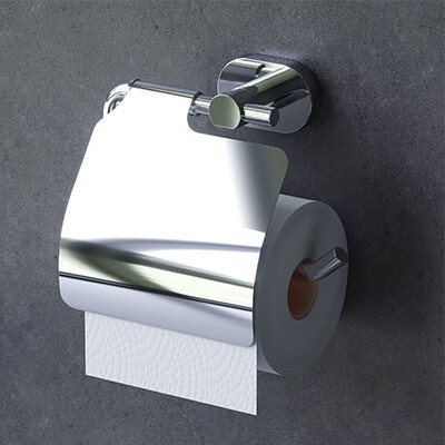 Am.Pm A74341400 Sense L Держатель для туалетной бумаги с крышкой , хром - фото 9993