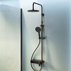 Am.Pm F0785A722  X-Joy Душевая система: смеситель с изливом, верхний и ручной душ, черный