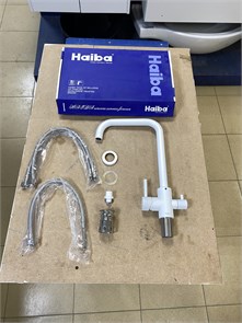 {{photo.Alt || photo.Description || 'Haiba HB43829-8 Смеситель для кухни с подключением фильтра, нержавеющая сталь, белый'}}