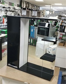 {{photo.Alt || photo.Description || 'Style Line Жасмин 29108 Шкаф зеркальный 75 см с подсветкой и розеткой, чёрный глянец'}}