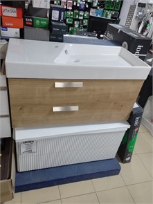 {{photo.Alt || photo.Description || 'JACOB DELAFON RYTHMIK 99,5 BD EB1304-E70 Тумба под раковину (подвесная, дуб арлингтон) плюс JACOB DELAFON OLA BD EXUA112-00 Раковина (накладная, (100*46), белый)'}}