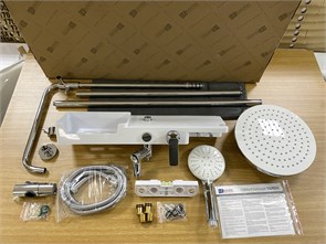 {{photo.Alt || photo.Description || 'Lemark BD LM7007C "TROPIC" Смеситель для ванны с верхней душевой лейкой «Тропический дождь», 3-функциональная лейка, поворотный излив, хром/белый'}}