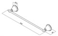 Am.Pm 5 O'Clock A25346400 , Вешалка для полотенец, 56 см, хром A25346400