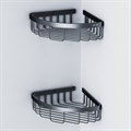 Am.Pm A7452222 Sense L Корзина для душа угловая двухъярусная, черный A7452222