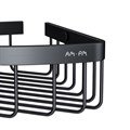 Am.Pm A7452222 Sense L Корзина для душа угловая двухъярусная, черный A7452222