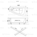 Ванна акриловая 140х77 см TRITON Бэлла прав/лев Бэлла