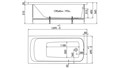 Ванна акриловая 170х70 см 1Acreal Gamma Gamma 170 - фото 11718