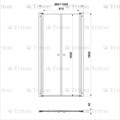 Душевая дверь TRITON Дабл 100х185 прозрачная, хром Дабл 100
