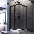 Am.Pm W90G-403-090BT Gem Square Slide Душевое ограждение 90x90, черный W90G-403-090BT - фото 12580