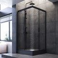 Am.Pm W90G-403-090BT Gem Square Slide Душевое ограждение 90x90, черный W90G-403-090BT - фото 12583