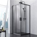 Am.Pm W93G-403-090BT Gem S Square Slide Душевое ограждение 90x90, черный W93G-403-090BT