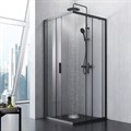 Am.Pm W93G-403-090BT Gem S Square Slide Душевое ограждение 90x90, черный W93G-403-090BT