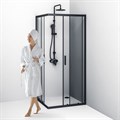 Am.Pm W93G-403-090BT Gem S Square Slide Душевое ограждение 90x90, черный W93G-403-090BT
