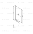 Душевая штора на борт ванны TRITON СОЛО-квад 75х140 прозрачная, распашная, СОЛО-квад 75