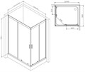 Am.Pm W90G-404-100280-MT Gem Душевое ограждение 100х80 прямоуг. W90G-404-100280-MT - фото 12835