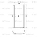 Душевая дверь TRITON УНО 70х185 прозрачная, хром УНО 70 - фото 12857