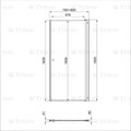 Душевая дверь TRITON УНО 80х185 прозрачная, хром УНО 80