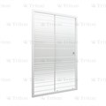 Душевая дверь TRITON Слайд 120х185 полосы, белый профиль - фото 12900